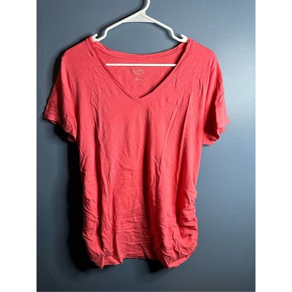 Isabel Maternity by Ingrid & Isabel Tops - Isabel Maternity by Ingrid and Isabel V-neck Tee Dark Red Size XL